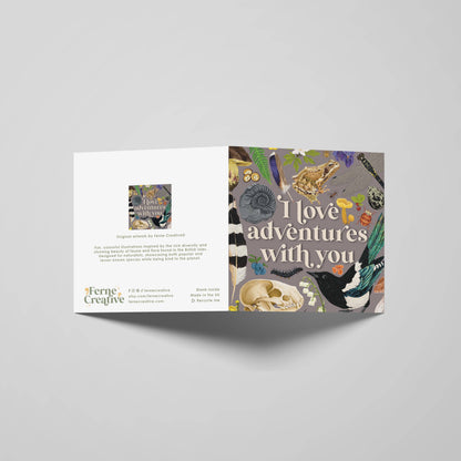 'I Love Adventures With You' Greeting Card