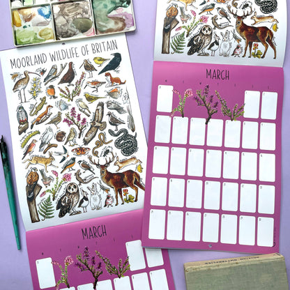 2025 British Wildlife Wall Calendar