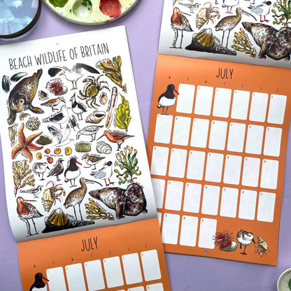 2025 British Wildlife Wall Calendar