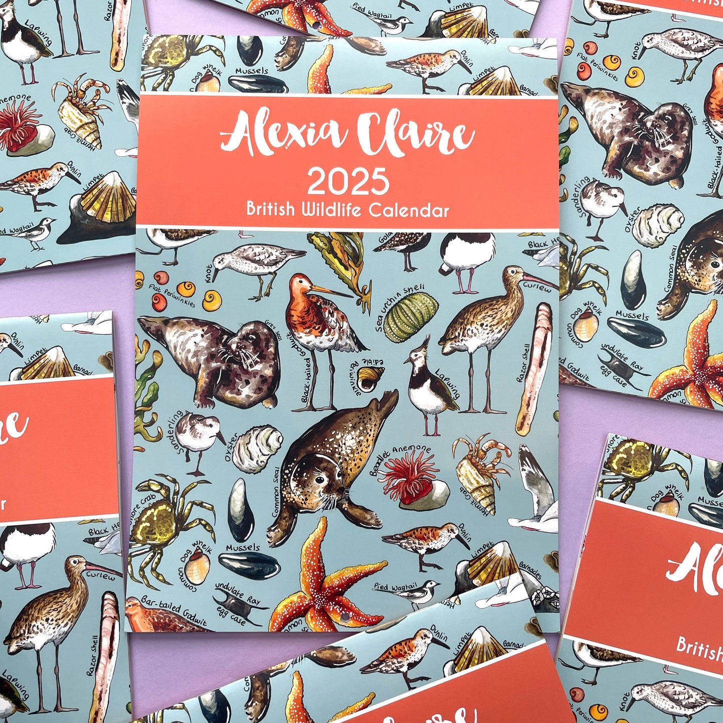 2025 British Wildlife Wall Calendar